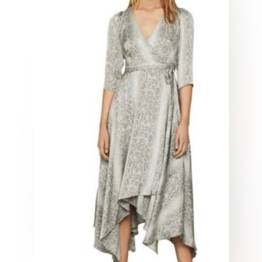 BCBGMaxiria Grey Frost Python Dress